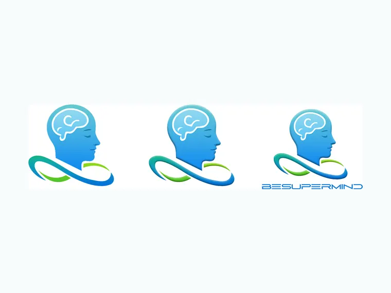 BeSuperMind learning logo design