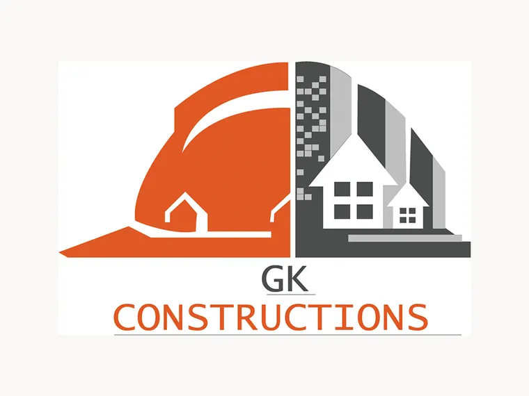 GK Constructions logo identity