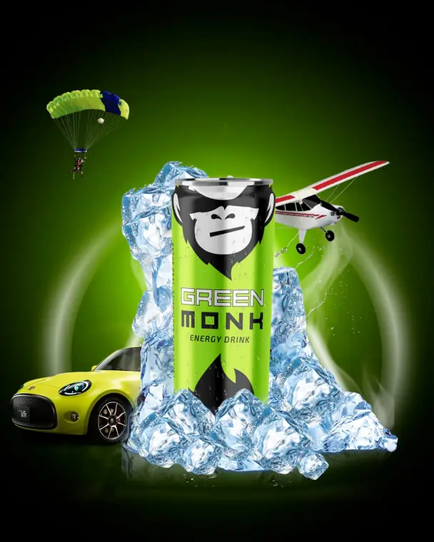 GreenMonk water drop creative
