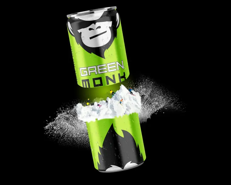 GreenMonk snow splash creative