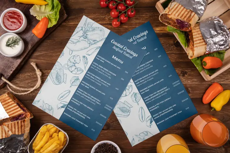 Menu Card Mockup
