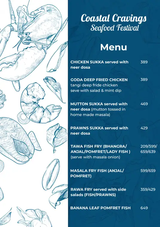 A5 Menu Card Flat
